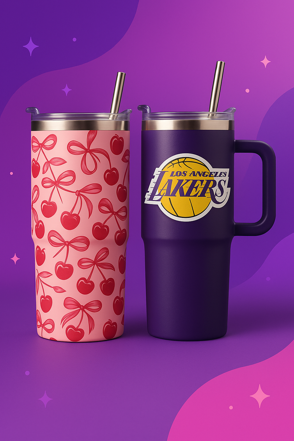 Cheery bow & Court kings Tumbler